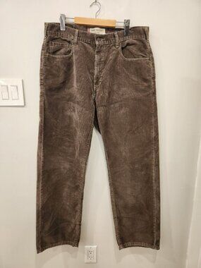 Levi's 569 Pants Mens 36x31 Brown Corduroy Loose Straight Vintage Y2K